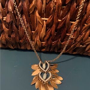 J. Crew Factory Gold Leaf Necklace